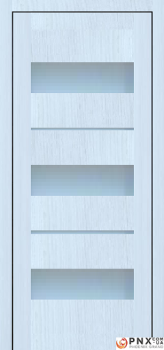 Міжкімнатні двері,  Portalino PL-05 PVC (38 мм), Мессіна білена (плівка пвх), Сатин