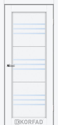 Міжкімнатні двері  Korfad, FL-05, Білий перламутр, Сатін білий