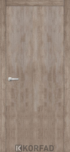Міжкімнатні двері  Korfad, LP-01(Sota), еш-вайт, глухі, алюмінієва кромка