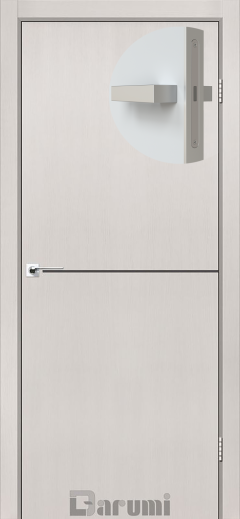 Міжкімнатні двері Darumi Plato PTL-03 (40 мм) Дуб Ольс, Антрацитна вставка+алюмінієва кромка