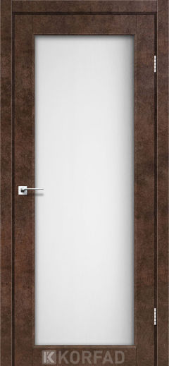 Міжкімнатні двері  Korfad, SV-01, арт бетон, Сатін білий 8 мм
