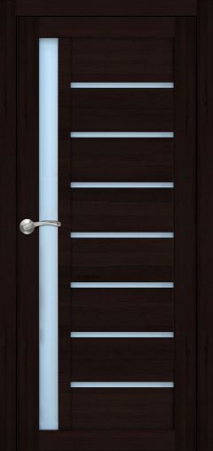 Міжкімнатні двері,  Portalino PL-01 PVC (38мм), Кастанья шоколадна (плівка пвх), Сатин