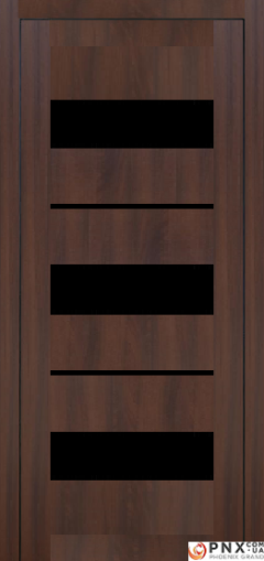 Міжкімнатні двері,  Portalino PL-05 Ecotop (38 мм), Санома горіхова (екошпон), BLK
