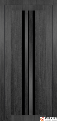 Міжкімнатні двері,  Portalino PL-07 Ecotop (38 мм), Санома темна (екошпон), BLK