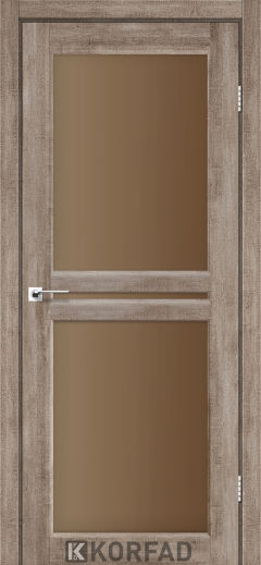 Міжкімнатні двері  Korfad, ML-05, еш-вайт, Сатин бронза