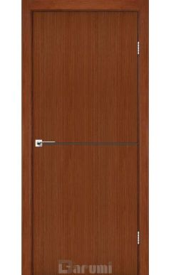 Міжкімнатні двері Darumi Plato PTL-03 (40 мм) Горіх Роял, Антрацитна вставка+звичайна кромка