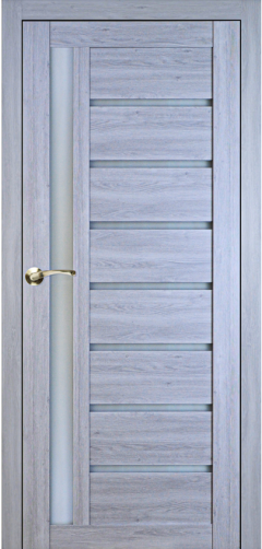 Міжкімнатні двері,  Portalino PL-01 Ecotop (38 мм), Санома сіра (екошпон), Сатин