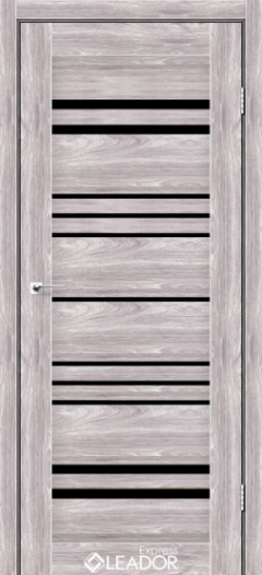 Межкомнатная дверь LEADOR Express Andora ( 40 мм) LEADOR Andora, Клен Айс, Чорне скло