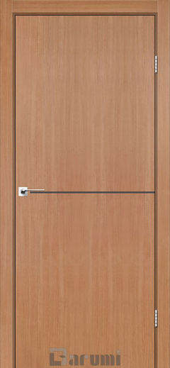 Міжкімнатні двері Darumi Plato PTL-03 (40 мм) Дуб Натуральний, Антрацитна вставка+звичайна кромка