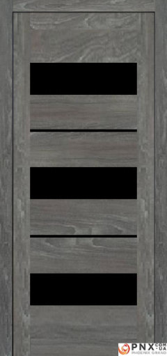 Міжкімнатні двері,  Portalino PL-05 PVC (38 мм), Мессіна темна (плівка пвх), BLK