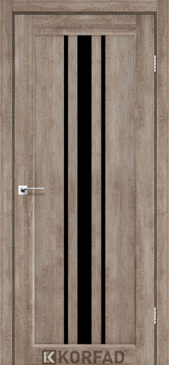 Міжкімнатні двері  Korfad, FL-03, еш-вайт, Чорне