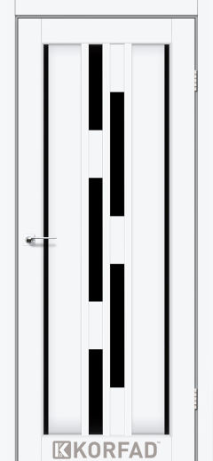 Міжкімнатні двері  Korfad, VND-05, Білий перламутр, Чорне
