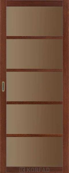 Міжкімнатні двері  Korfad, BL-02, горіх, Сатин бронза