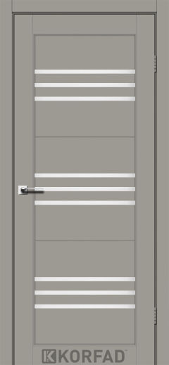 Міжкімнатні двері  Korfad, FL-05, Super Pet  грей, Сатін білий
