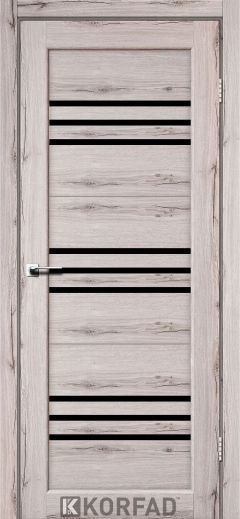 Міжкімнатні двері  Korfad, FL-05, дуб нордік, Чорне