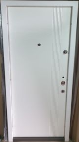 Входная дверь Булат, Серия K-84 Mottura, Венге горизонт серый (рис.529)/Дуб пломбир горизонт (рис.172), Двухцветный короб - Изображение 1