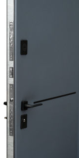 Вхідні двері, Форт Нокс, колекція "Kraft", Снейк7024 горизонтальний молдинг/астана пильно-сірий горизонт - Изображение 1