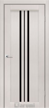 Міжкімнатні двері Darumi Stella (40 мм) Дуб Ольс, Чорне скло