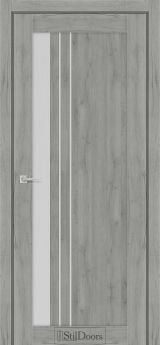 Міжкімнатні Двері StilDoors Bellano (40мм.) Дуб Платина Сатин білий