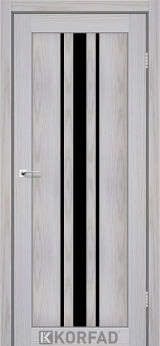 Міжкімнатні двері  Korfad, FL-03, сіра модрина, Чорне