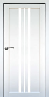 Міжкімнатні двері,  Portalino PL-07 PP (38 мм), Беллісіма вайт (поліпропілен), Сатин
