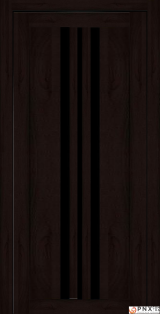 Міжкімнатні двері,  Portalino PL-07 PVC (38 мм), Кастанья шоколадна (плівка пвх), BLK
