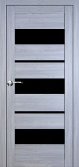 Міжкімнатні двері,  Portalino PL-05 Ecotop (38 мм), Санома сіра (екошпон), BLK