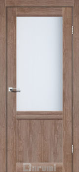 Міжкімнатні двері Darumi Galant_GL-01 (40 мм) Горіх Бургун, Сатин білий