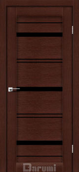 Міжкімнатні двері Darumi Darina (40 мм) Венге Панга, Чорне скло