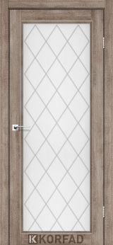 Міжкімнатні двері  Korfad, CL-09 зі штапиком, еш-вайт, Сатін білий
