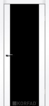 Міжкімнатні двері  Korfad, SR-01, Super Pet аляска, Триплекс чорний, 8 мм