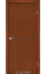 Міжкімнатні двері Darumi Plato PTL-03 (40 мм) Горіх Роял, Антрацитна вставка+алюмінієва кромка - Изображение 1