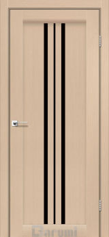 Міжкімнатні двері Darumi Stella (40 мм) Дуб Боровий, Чорне скло