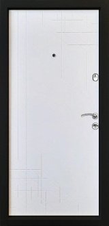 Вхідні двері, , ПО-260, Антрацит Білий мат - Изображение 1