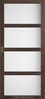 Розсувні  двері  Korfad, BL-01, дуб марсала, Сатін білий