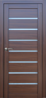 Міжкімнатні двері,  Portalino PL-02 Ecotop (38 мм), Санома горіхова (екошпон), Сатин