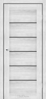 Міжкімнатні Двері StilDoors Victoria (40мм.) Сандал Чорне скло