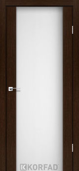 Міжкімнатні двері  Korfad, SR-01, дуб венге, Скло сатин загартоване 8 мм