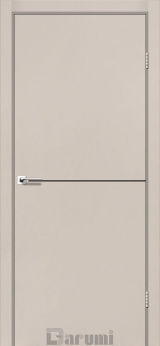 Міжкімнатні двері Darumi Plato PTL-03 (40 мм) Димчастий Краст, Антрацитна вставка+алюмінієва кромка - Изображение 1