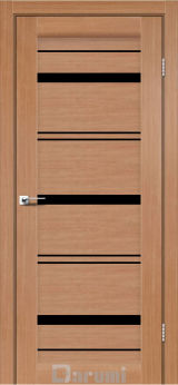 Міжкімнатні двері Darumi Darina (40 мм) Дуб Натуральний, Чорне скло