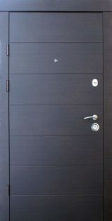 Вхідні двері Qdoors, колекція Авангард, Горизонт Al, венге темний горизонт / венге темний горизонт