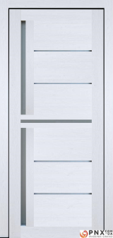 Міжкімнатні двері,  Portalino PL-06 Ecotop (38 мм), Санома біла (екошпон), Сатин