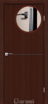 Міжкімнатні двері Darumi Plato PTL-03 (40 мм) Венге Панга, Антрацитна вставка+алюмінієва кромка - Изображение 2