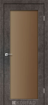 Міжкімнатні двері  Korfad, SV-01, лофт бетон, Сатин бронза 8 мм