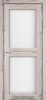 Міжкімнатні двері  Korfad, ML-05, дуб нордік, Сатін білий