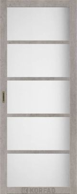 Міжкімнатні двері  Korfad, BL-02, лофт бетон, Сатін білий
