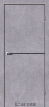 Міжкімнатні двері Darumi Plato PTL-03 (40 мм) Сірий бетон, чорна вставка+звичайна кромка