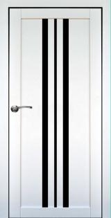 Міжкімнатні двері,  Portalino PL-07 PP (38 мм), Беллісіма вайт (поліпропілен), BLK