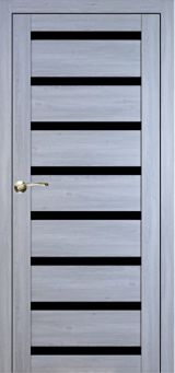 Міжкімнатні двері,  Portalino PL-03 Ecotop (38 мм), Санома сіра (екошпон), BLK
