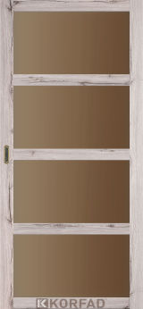 Розсувні  двері  Korfad, BL-01, дуб нордік, Сатин бронза